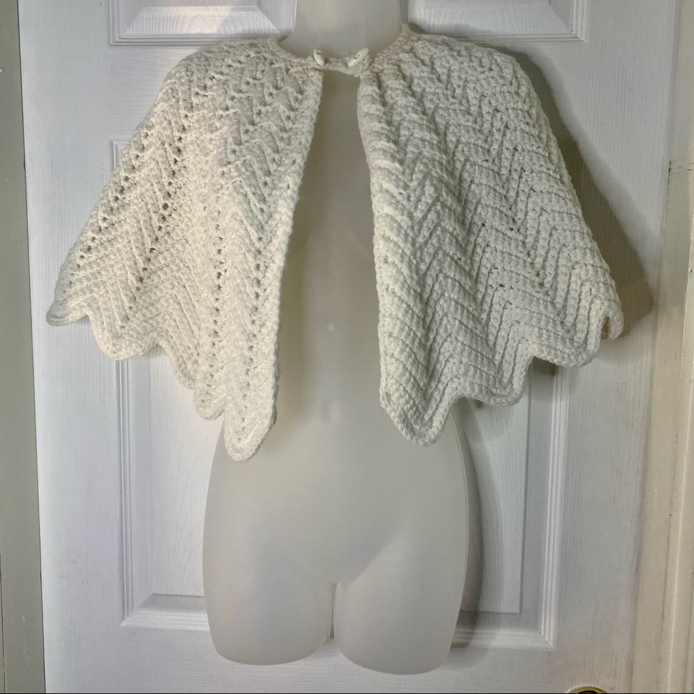 Hand Crochet, Vintage Cape,  size S